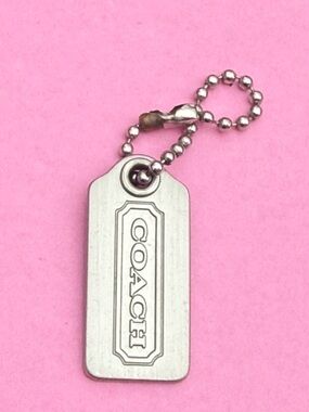 Coach Silver Hangtag Purse Charm Small Key Chain